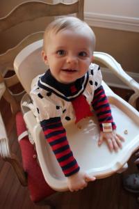 We finally had to retire this adorable outfit. RIP polka dot sailor dress. 