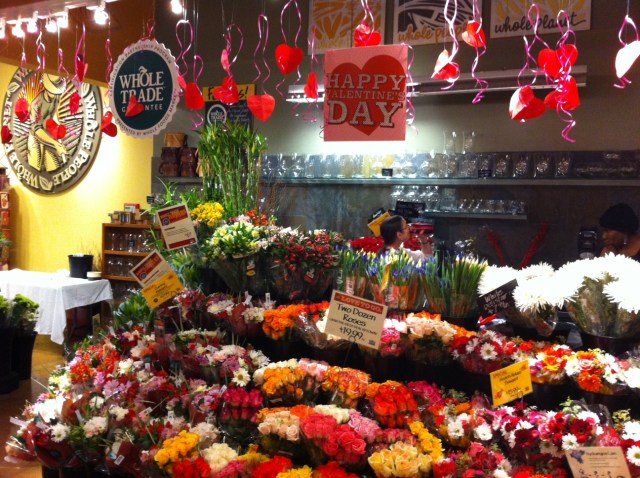 Flowers at Whole Foods  Source http://www.eatdrinkrepeat.com/round-ups/round-up-valentine%E2%80%99s-day-2011-part-deux/