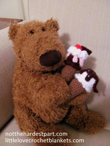 Schlep is holding on to the ice cream until the appointed time. 