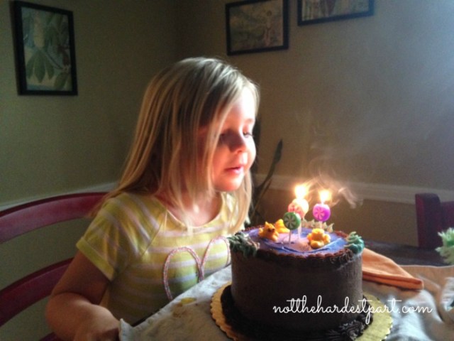 blowing out the candles